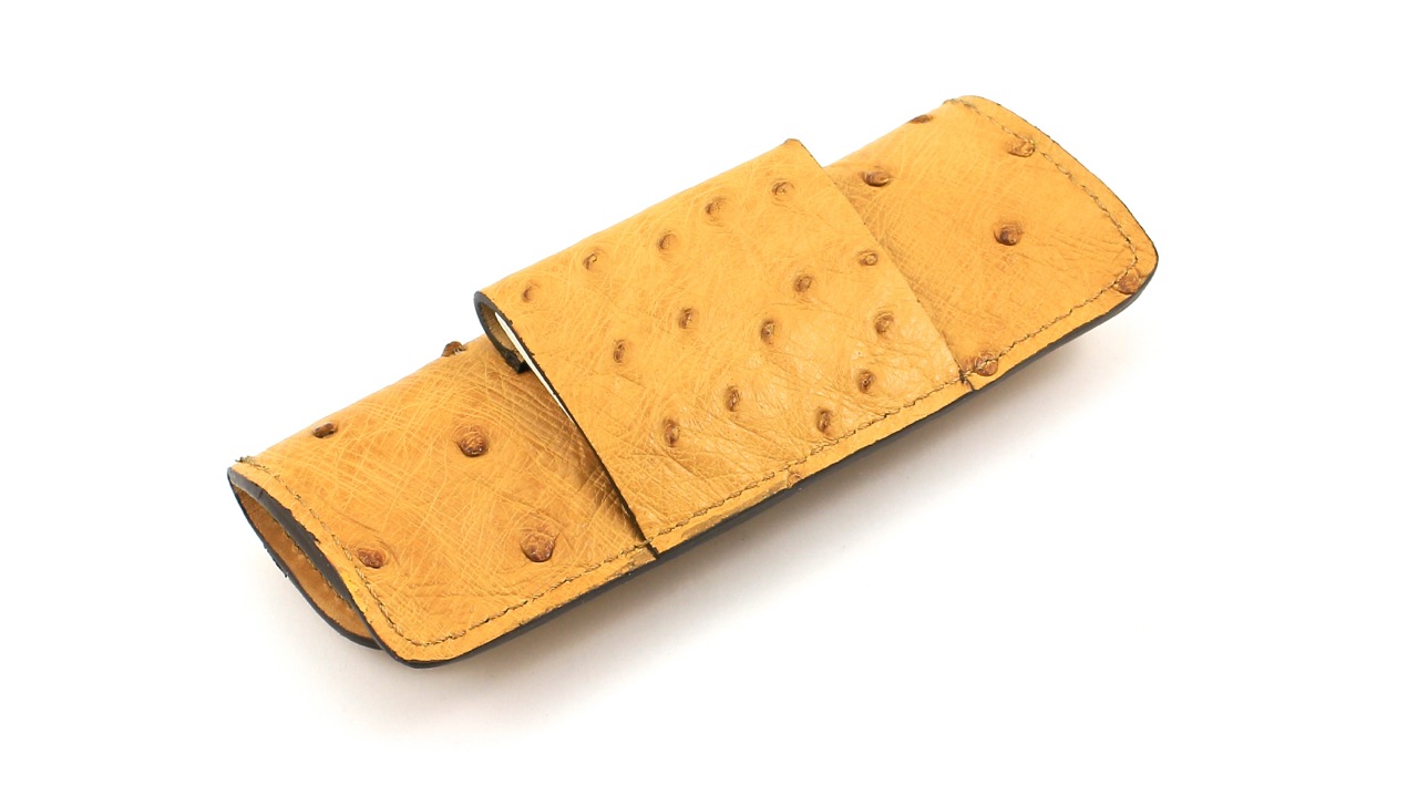 MAX CAPDEBARTHES Gürteletui TENDANCE Straussenleder 13 cm