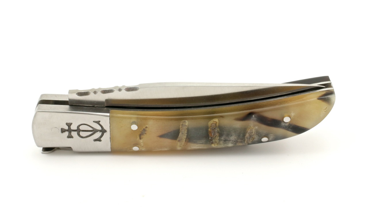 Le Camarguais knife dark ram horn 12 cm