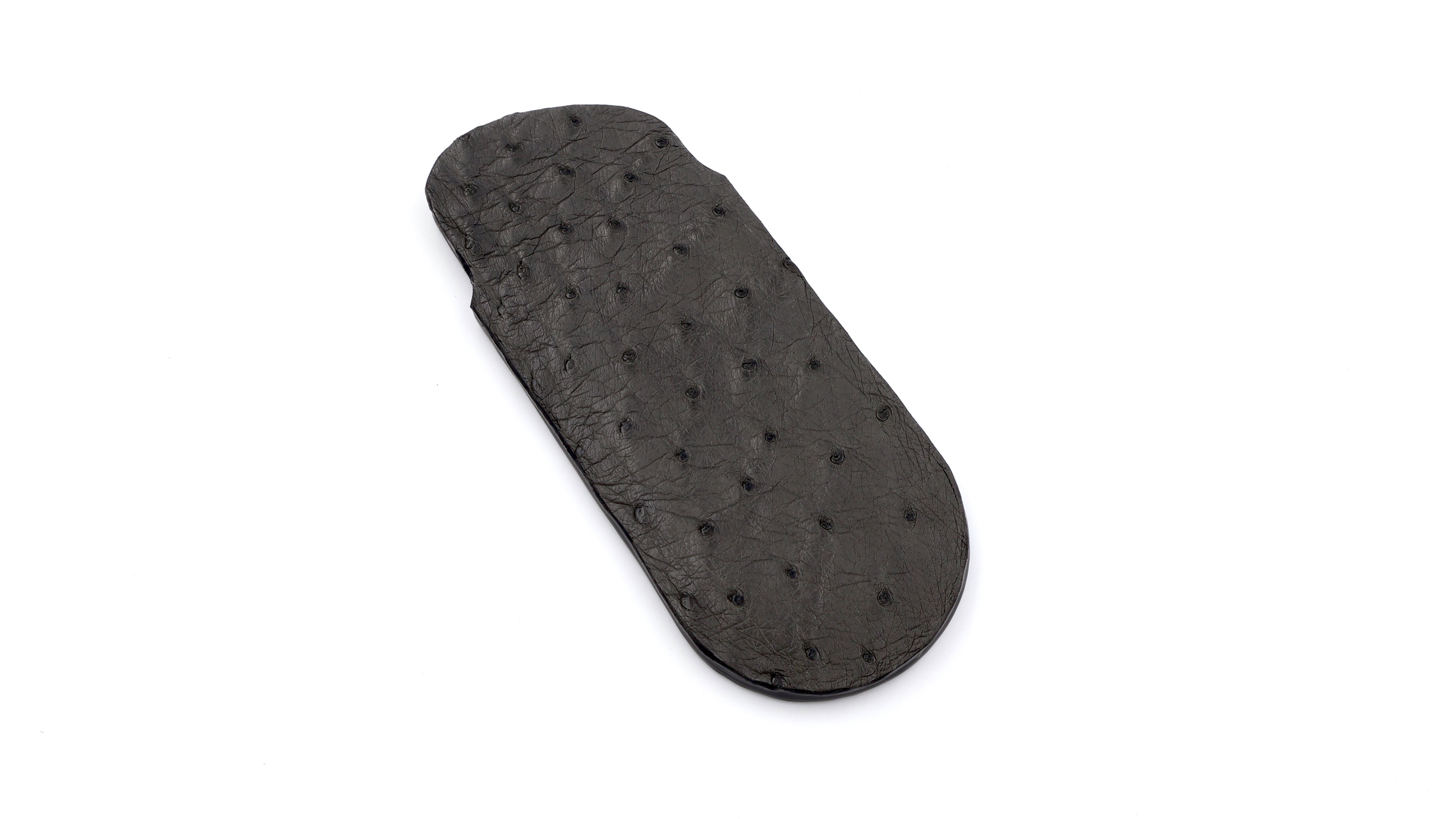 Atelier N°7 ostrich leather dark grey 14,5 cm