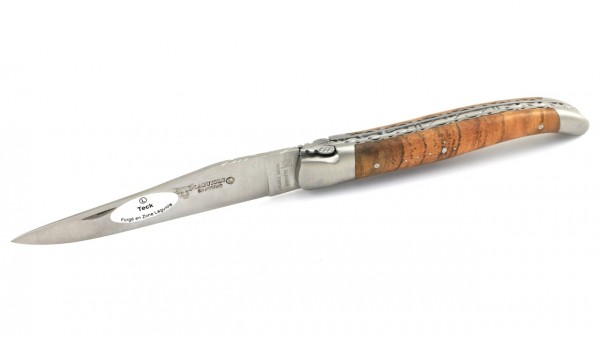 Laguiole en Aubrac doubleplate knife Teak-root 12 cm