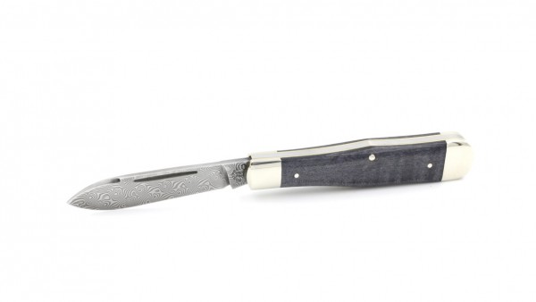 Robert Klaas anual knife 2022 curly maple wood black damascus blade