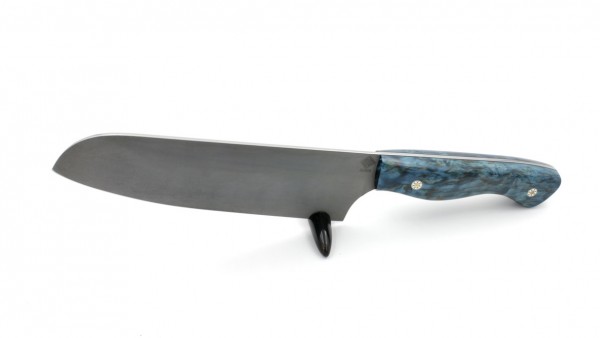 KLEOS SANTOKU knife masur birchwood stonewashed blade 14C28N