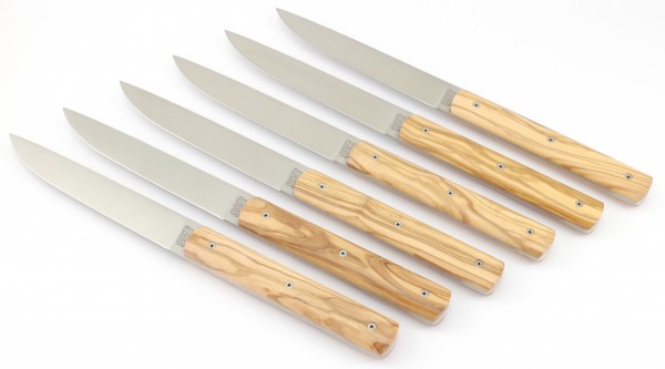 PERCEVAL 888 Steak knives Set Olive wood