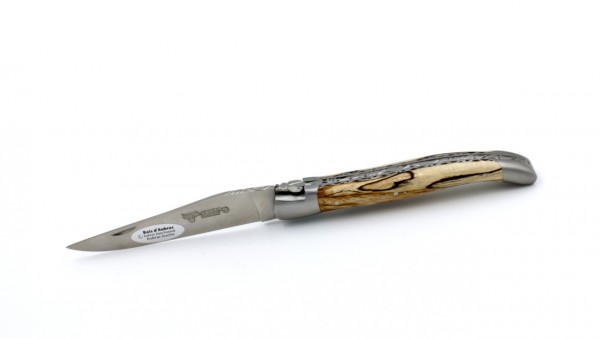 Laguiole en Aubrac doubleplate knife Aubrac beech wood 12 cm