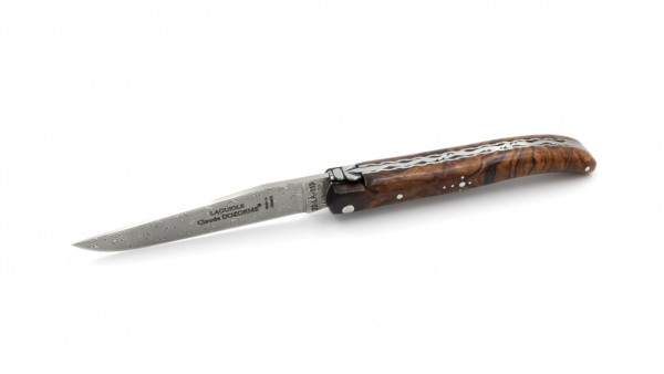 Claude DOZORME Laguiole Messer LUX Wüsteneisenholz Wurzel 12 cm Damastklinge