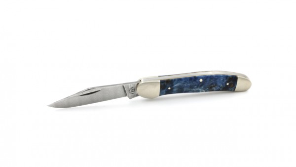 Robert Klaas US-Copperhead knife maple burl damascus blade