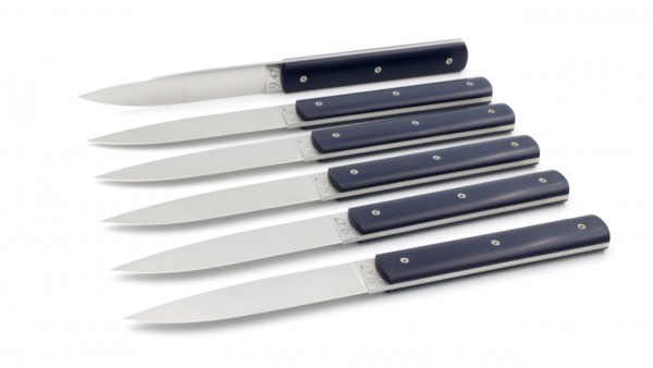 PERCEVAL 9.47 Steak knives Set of 6 or set of 2 night blue