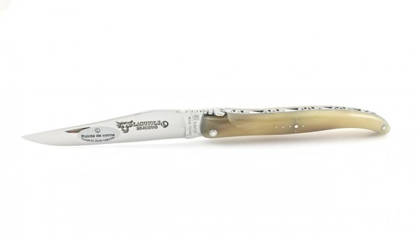 Laguiole en Aubrac Laguiole knife fullhandel horntip 12 cm 