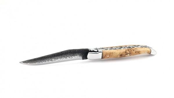 Honoré Durand Laguiole knife Prestige doubleplates Brut de Forge Juniper shiny 12 cm